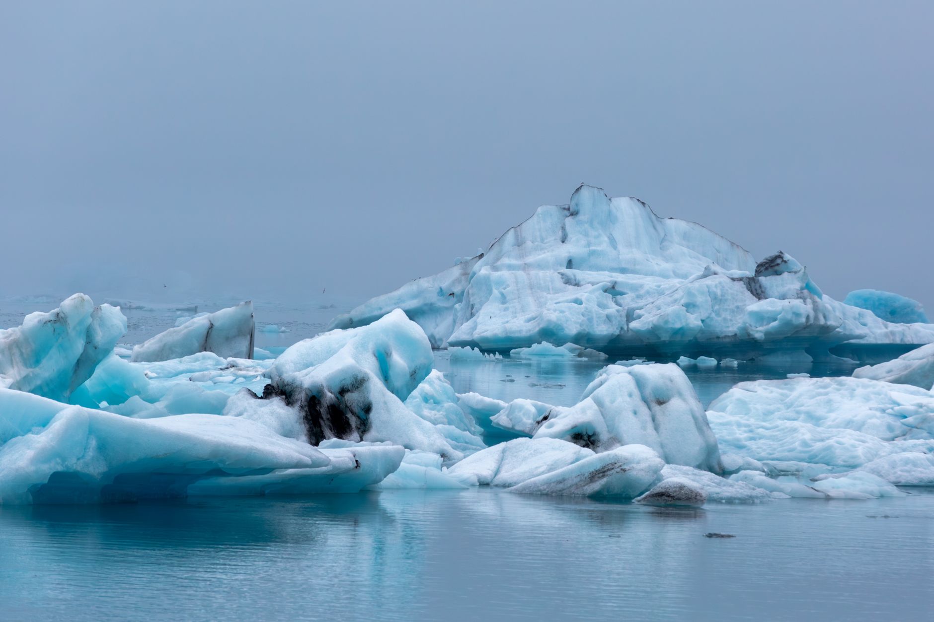 Patagonian ice field and turquoise lagoon